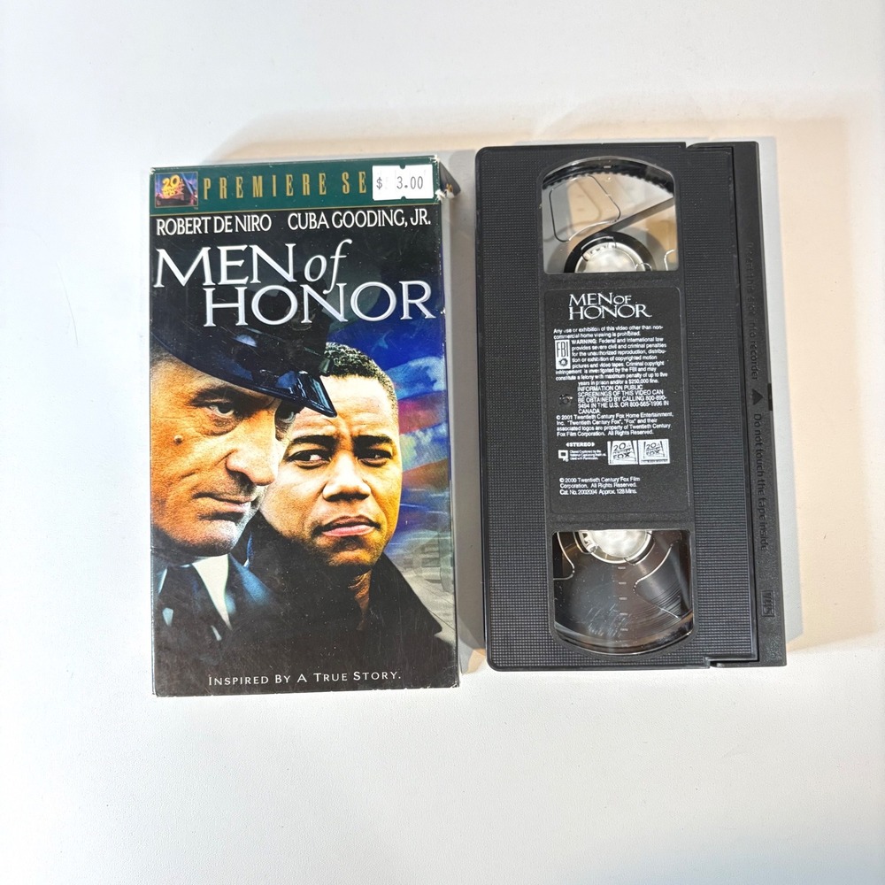Men of Honor VHS 2000 Robert De Niro Cuba Gooding Jr Premiere Series Movie